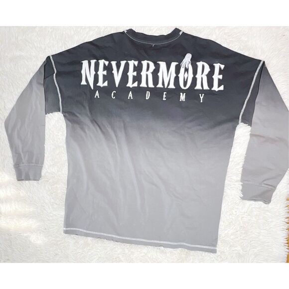 Wednesday Nevermore Academy Ombré Long Sleeve T-Shirt — BoxLunch Exclusive - Picture 5 of 5